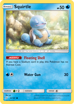 Squirtle 22/181 Pokémon card from Team Up for sale at best price