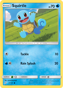 Squirtle 23/181 Pokémon card from Team Up for sale at best price