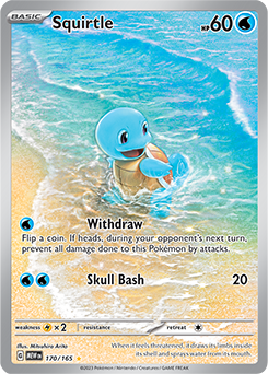 Illustration rare Pokémon card Squirtle 170/165 from 151 expansion
