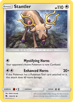 Stantler 156/214 Pokémon card from Lost Thunder for sale at best price