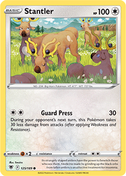 Common Pokémon card Stantler 125/189 from Astral Radiance expansion
