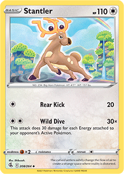 Uncommon Pokémon card Stantler 208/264 from Fusion Strike expansion