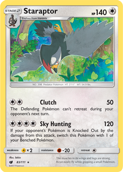 Staraptor 83/111 Pokémon card from Crimson Invasion for sale at best price