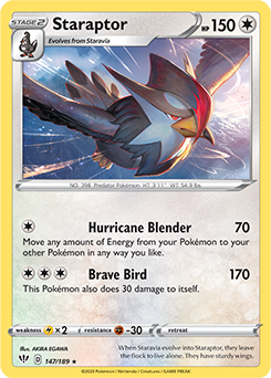Staraptor 147/189 Pokémon card from Darkness Ablaze for sale at best price