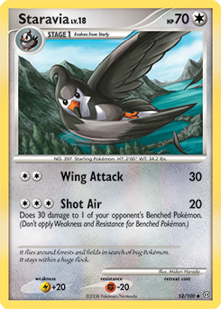 Staravia 52/100 Pokémon card from Stormfront for sale at best price