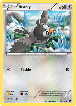 Starly 95/116 Pokémon card from Plasma Freeze for sale at best price