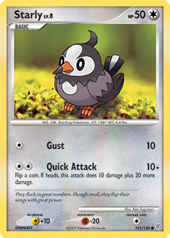 Starly 101/130 Pokémon card from Diamond & Pearl for sale at best price
