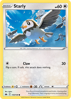 Starly 110/159 Pokémon card from Crown Zenith for sale at best price