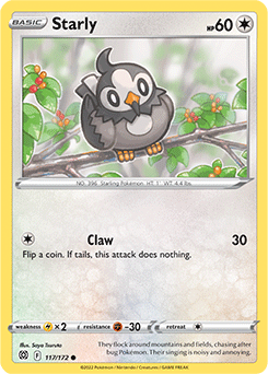 Starly 117/172 Pokémon card from Brilliant Stars for sale at best price