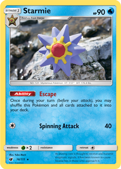 Starmie 16/111 Pokémon card from Crimson Invasion for sale at best price