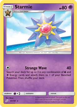 Starmie 65/181 Pokémon card from Team Up for sale at best price