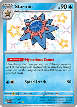Starmie 119/91 Pokémon card from Paldean fates for sale at best price