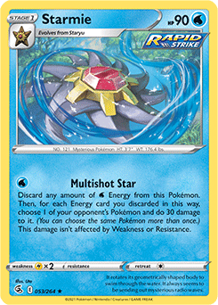 Starmie 53/264 Pokémon card from Fusion Strike for sale at best price