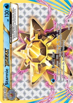Turbo Pokémon card Starmie BREAK 32/108 from Evolutions expansion