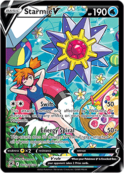 Full Art V Pokémon card StarmieV TG13/TG30 from Astral Radiance expansion