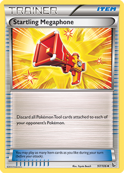 Uncommon Pokémon card Startling Mega phone 97/106 from Flashfire expansion