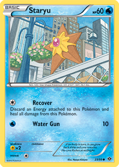 Common Pokémon card Staryu 23/99 from Next Destinies expansion