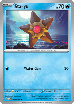 Common Pokémon card Staryu 20/88 from Perfect Order expansion