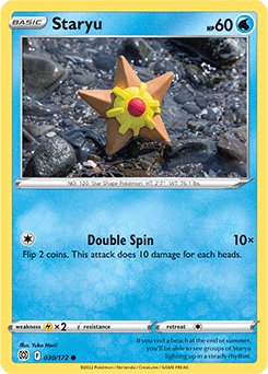 Common Pokémon card Staryu 030/172 from Brilliant Stars expansion