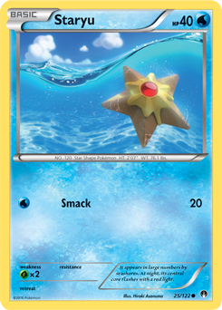 Common Pokémon card Staryu 25/122 from Breakpoint expansion