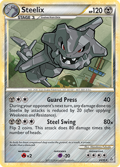 Rare Pokémon card Steelix 24/95 from Unleashed expansion
