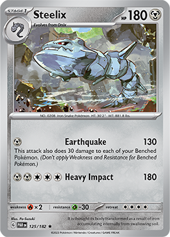 Steelix 125/182 Pokémon card from Paradox Rift for sale at best price