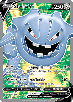 Full Art Pokémon Pokémon card Steelix V 176/185 from Vivid Voltage expansion