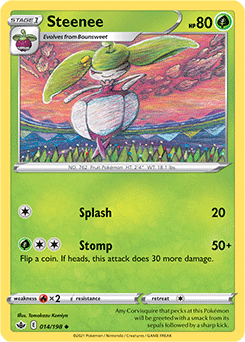 Steenee 14/198 Pokémon card from Chilling Reign for sale at best price