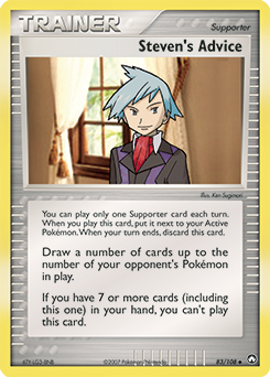 Steven's Advice 83/108 Pokémon card from Ex Power Keepers for sale at best price