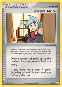 Steven's Advice 92/101 Pokémon card from Ex Hidden Legends for sale at best price