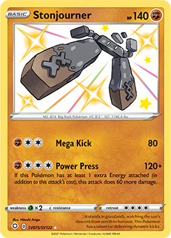 Shining Pokémon Pokémon card Stonjourner SV075/SV122 from Shining Fates expansion