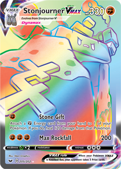 Stonjourner VMAX 205/202 Pokémon card from Sword & Shield for sale at best price