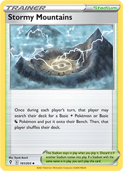 Stormy Mountains 161/203 Pokémon card from Evolving Skies for sale at best price