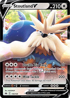 Stoutland V 116/159 Pokémon card from Crown Zenith for sale at best price