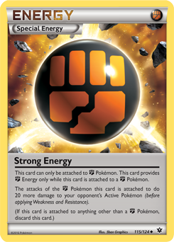 Strong Energy 115/124 Pokémon card from Fates Collide for sale at best price