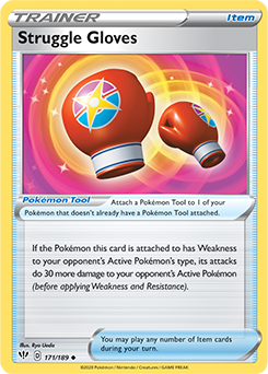 Uncommon Pokémon card Struggle Glo Ves 171/189 from Darkness Ablaze expansion