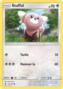 Stufful 112/145 Pokémon card from Guardians Rising for sale at best price
