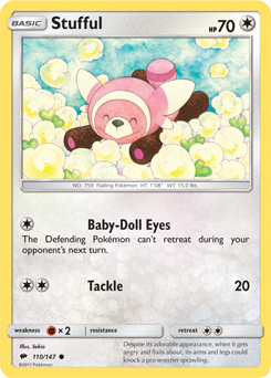 Stufful 110/147 Pokémon card from Burning Shadows for sale at best price