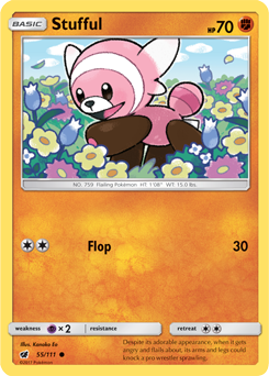 Stufful 55/111 Pokémon card from Crimson Invasion for sale at best price