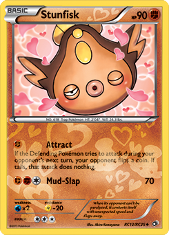 Carte Pokémon Peu commune Stunfisk RC12/RC25 de la série Legendary Treasures