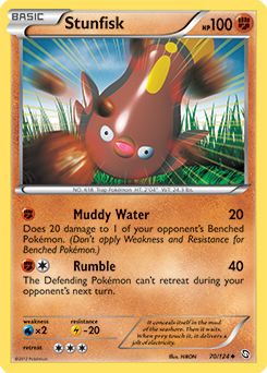 Stunfisk 70/124 Pokémon card from Dragons Exalted for sale at best price
