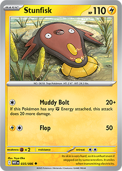 Uncommon Pokémon card Stunfisk 35/86 from White Flare expansion