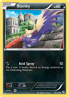 Stunky 76/124 Pokémon card from Dragons Exalted for sale at best price