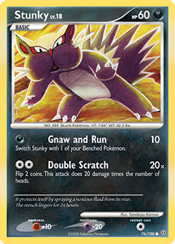 Stunky 76/100 Pokémon card from Stormfront for sale at best price