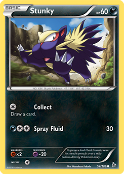 Stunky 54/106 Pokémon card from Flashfire for sale at best price