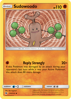 Sudowoodo 110/214 Pokémon card from Lost Thunder for sale at best price