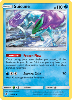 Suicune 59/214 Pokémon card from Lost Thunder for sale at best price