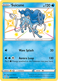 Shining Pokémon Pokémon card Suicune SV022/SV122 from Shining Fates expansion
