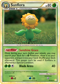 Sunflora 31/123 Pokémon card from HeartGold SoulSilver for sale at best price