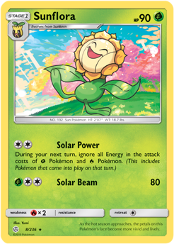 Sunflora 8/236 Pokémon card from Cosmic Eclipse for sale at best price